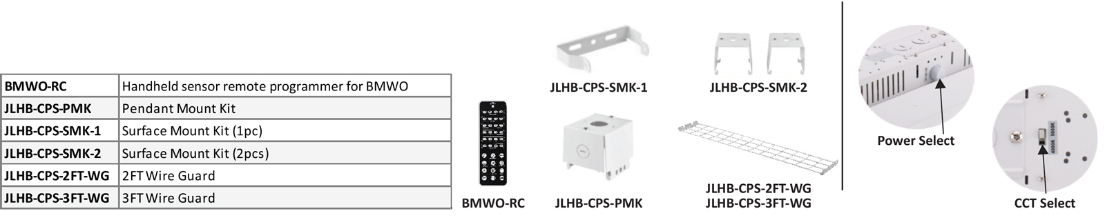 JLHB-CPS & PS CCT & Power Selectable Linear High Bay Series