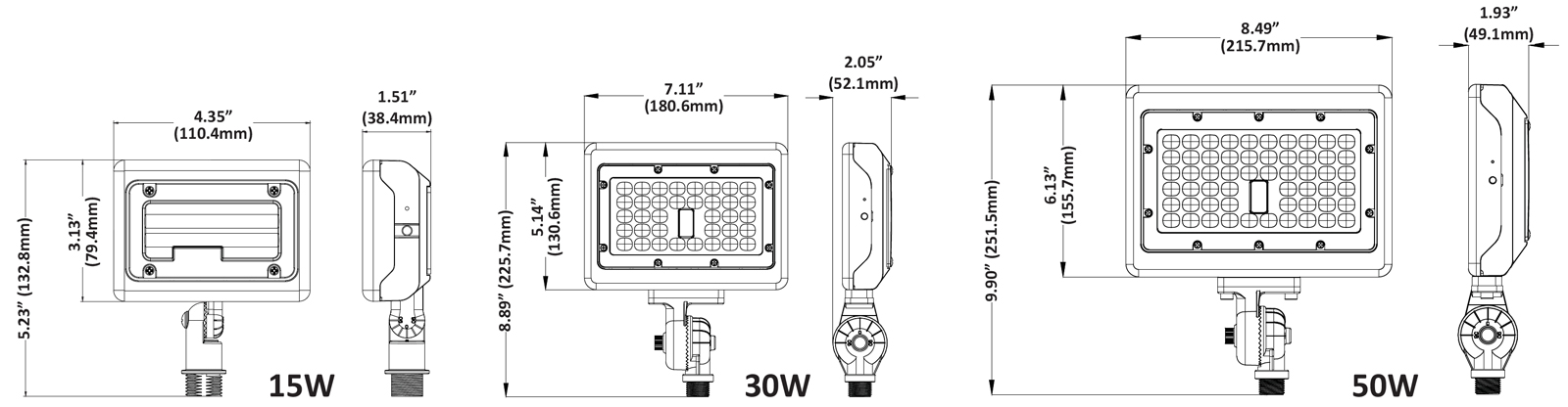 JFL-CS CCT Selectable Floodlight Low Wattage (15W-50W)